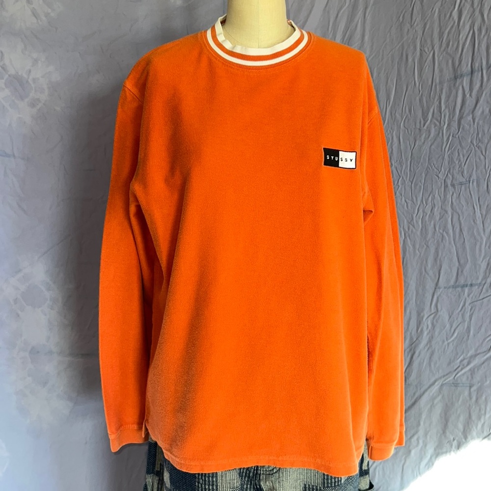 Stussy Orange long sleeve terry tee